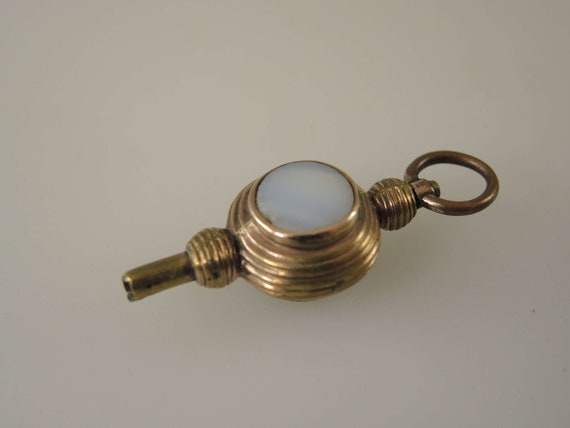 Gold cased Stone set pocket watch key c1850 - image 5