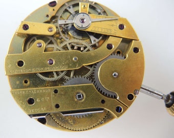 Movimento genuíno de relógio de bolso Vacheron & Constantin c1890