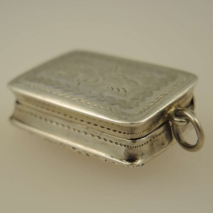 English silver Nathaniel Mills vinaigrette. Birmingham 1840 image 6