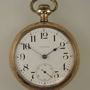 18 size 21 Jewel Waltham grade 845 pocket watch c1904