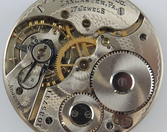 16s 17J Hamilton 974 zakhorloge-beweging c1913