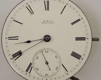 18s 11 Jewel Waltham PS Bartlett pocket watch movement 1883