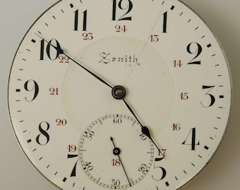 Large Zenith pocket watch movement c1910
