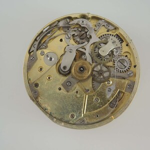 Chronograph pocket watch movement c1910 image 7