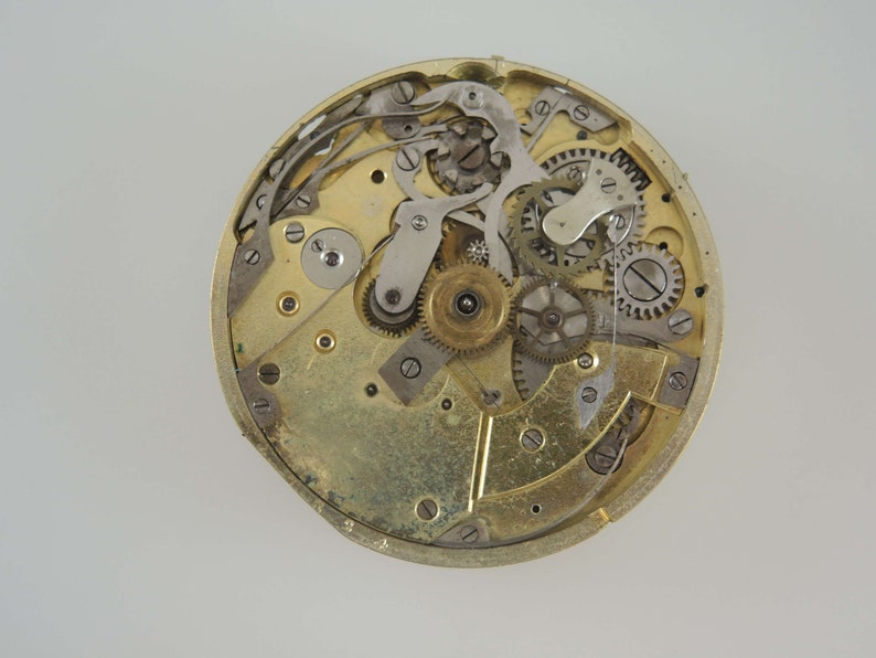 Chronograph pocket watch movement c1910 image 7