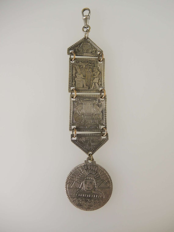 Unusual Souvenir Watch Chain / Chatelaine c1900 - image 1