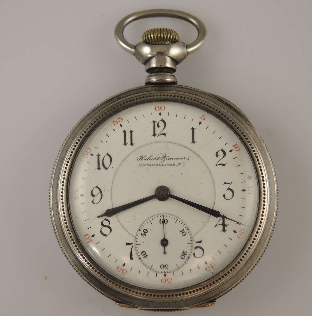 Silver 16 Size 17 Jewel Illinois 174 Pocket Watch C1909 Canada