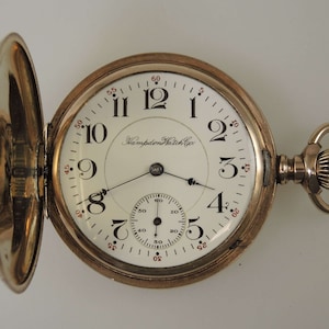 16 Size 21 Jewel Hampden Wm Mckinley Hunter Pocket Watch C1910 - Etsy