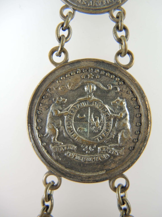 Unusual Souvenir Watch Chain / Chatelaine c1900 - image 4