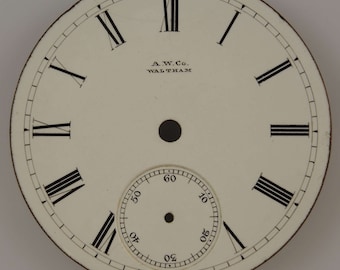 18s Waltham pocket watch dial