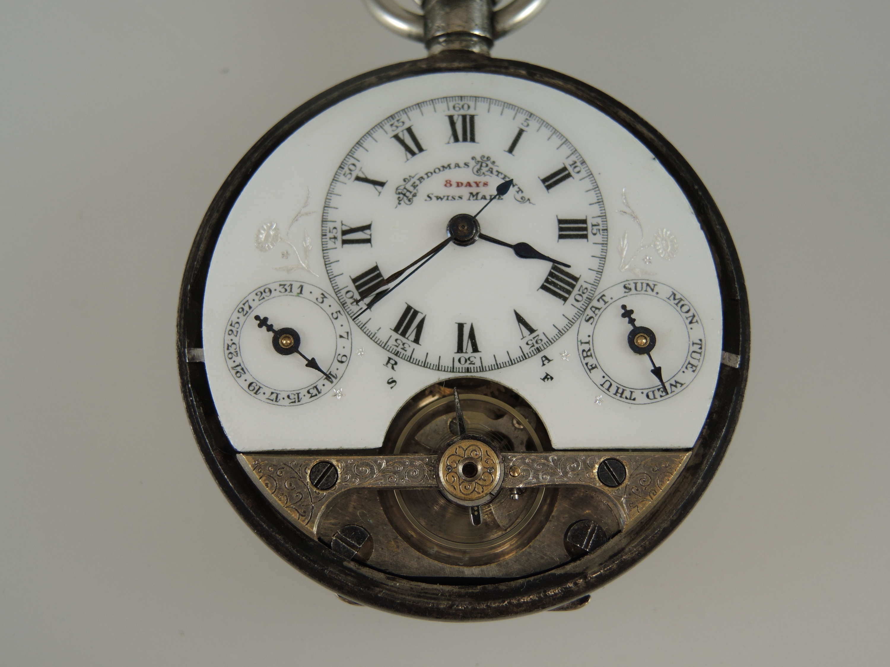 Gunmetal Hebdomas 8 Day Pocket Watch With Calendar C1910 - Etsy