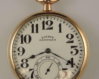 16 size 23 Jewel Hampden No 104 pocket watch c1916