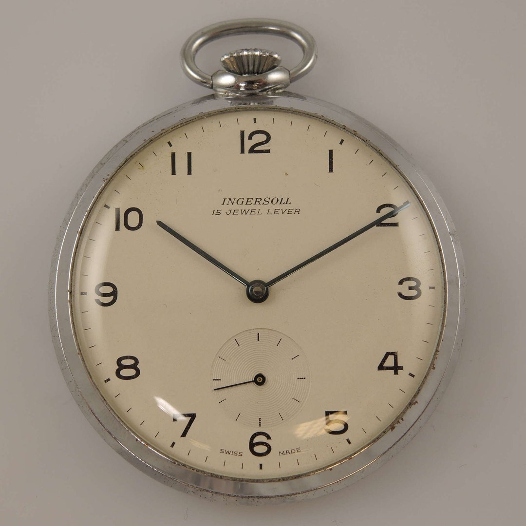 Classic Vintage Ingersoll Pocket Watch C1950 Etsy