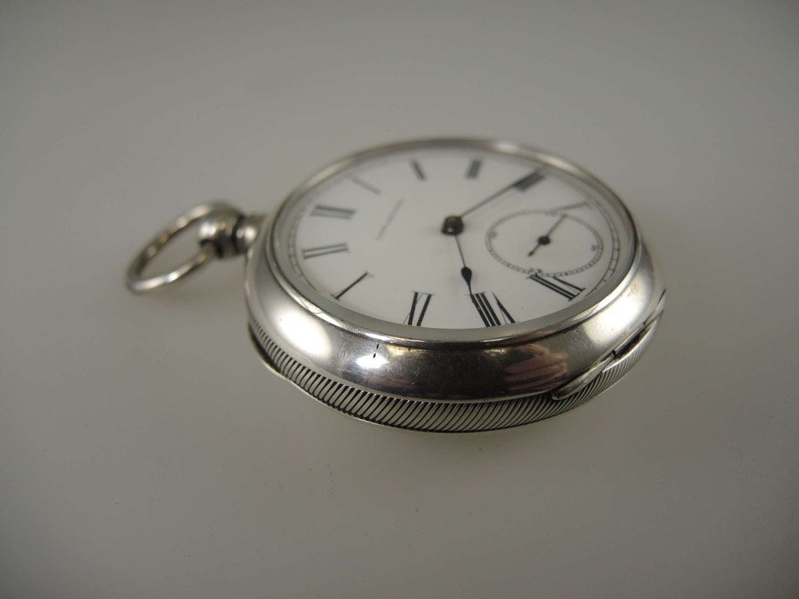 Silver Lancaster Watch Co NEW ERA Pocket Watch C1886 Etsy