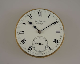 English J W Benson pocket watch movement c1905