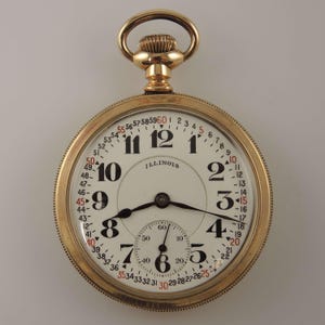 Classic 16s 21J Illinois Bunn Special Rail road pocket watch c1921