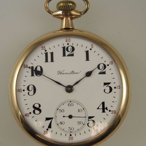 16 size 17 Jewel Hamilton 974 pocket watch c1915