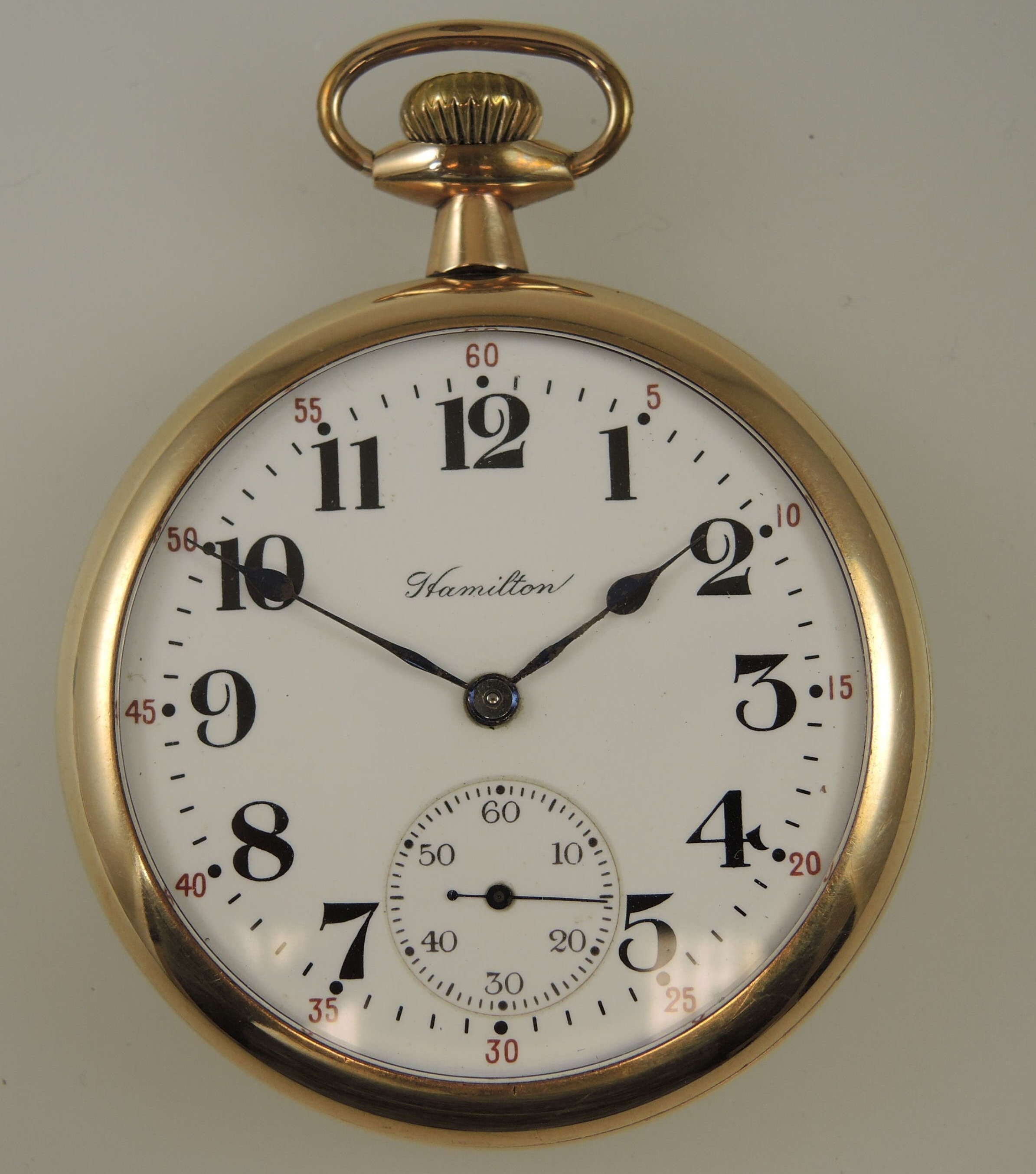 Hamilton pocket shop watch gold