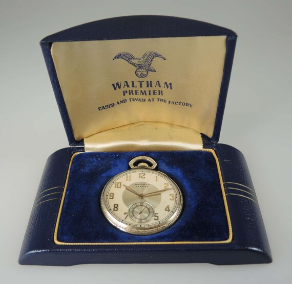 17 Jewel Waltham Premier with Original Box and cardbo… Gem