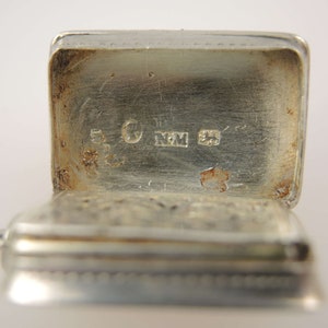 English silver Nathaniel Mills vinaigrette. Birmingham 1840 image 8