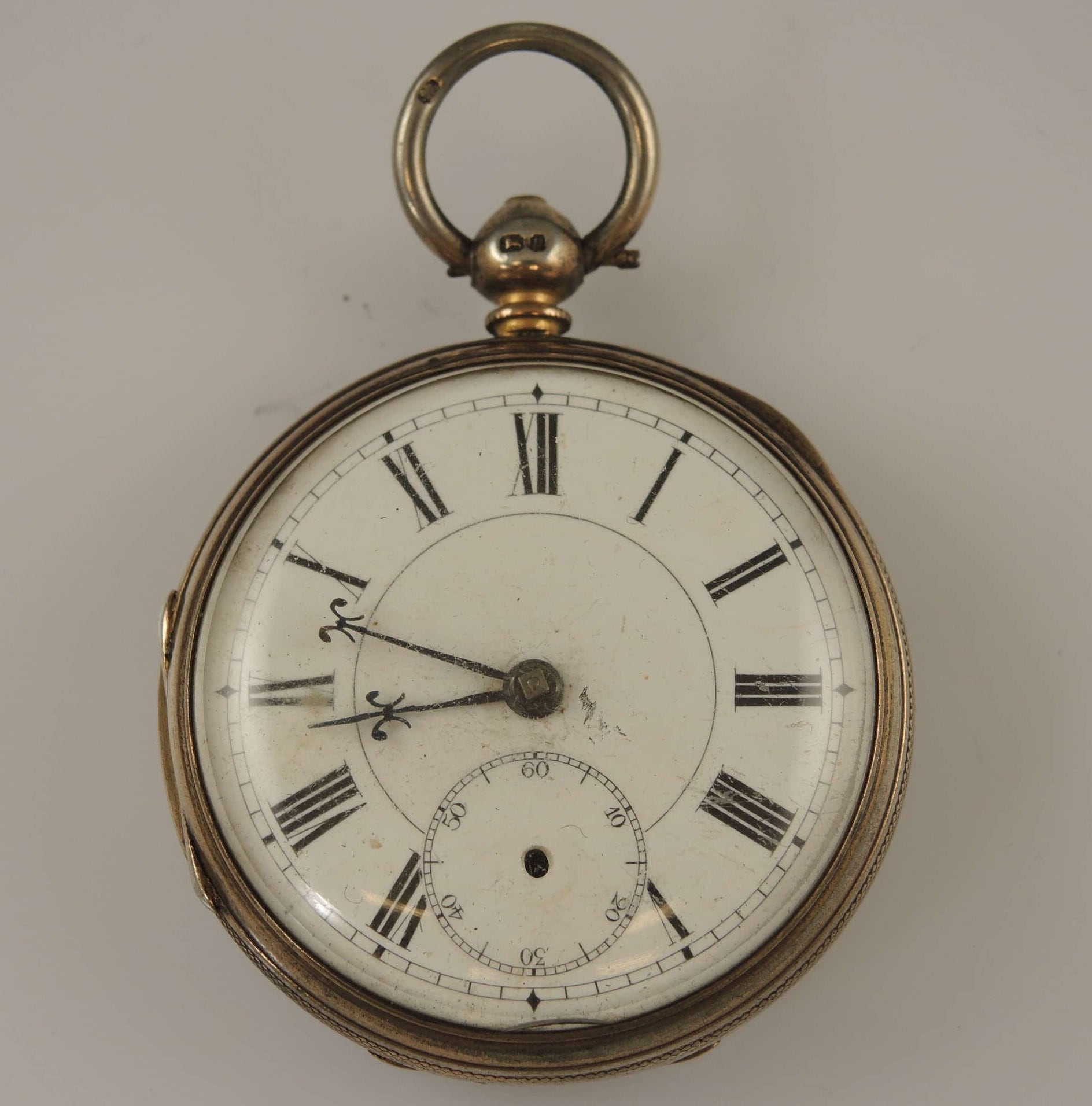 高級品市場 GILT Silver English Victorian Key Watch Pocket Wound 時計