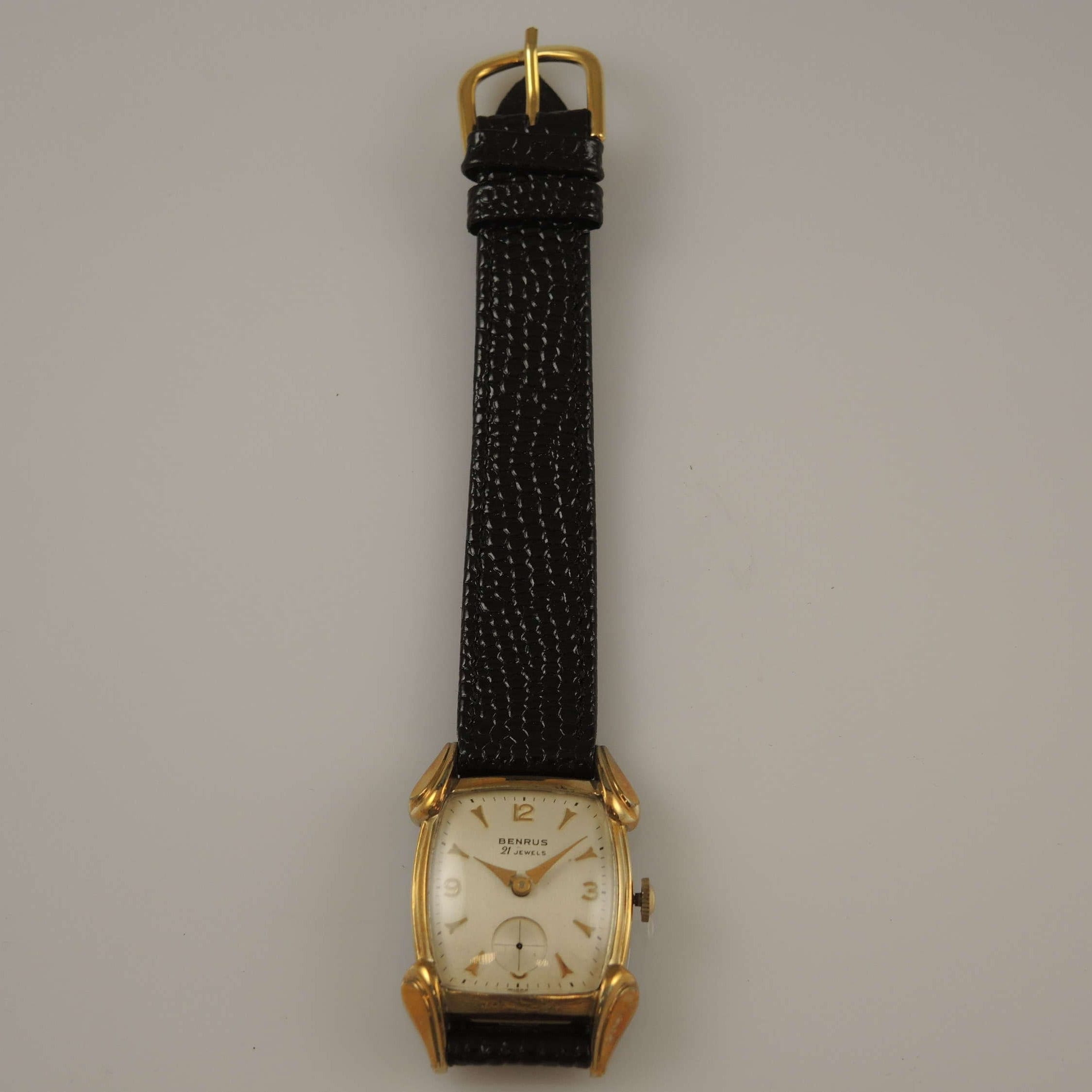Ladies Vintage Benrus 21 jewels gold watch Vintage Benrus 14K Yellow Gold Women main image 3