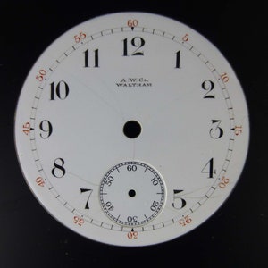 18s A W Waltham Co dial