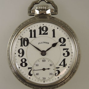 16s 21J Illinois Bunn Special 60 Hour pocket watch c1926