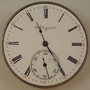 12 size 7 Jewel Elgin pocket watch movement c1903
