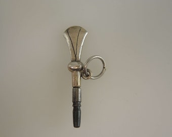 Silver pocket watch key c1890