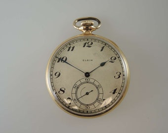 17 Jewel GM Wheeler Elgin pocket watch c1920