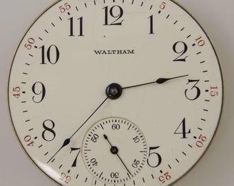 16s 7J Waltham pocket watch pocket watch movement c1914