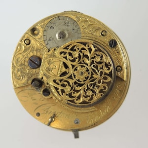English verge fusee movement by Canton, London c1780