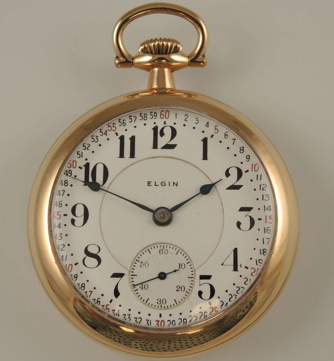 18s 23J Elgin Veritas Rail Road Grade Pocket Watch C1905