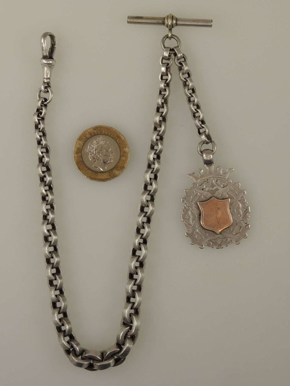 Large Peaky Blinders style Victorian pocket watch cha… Gem