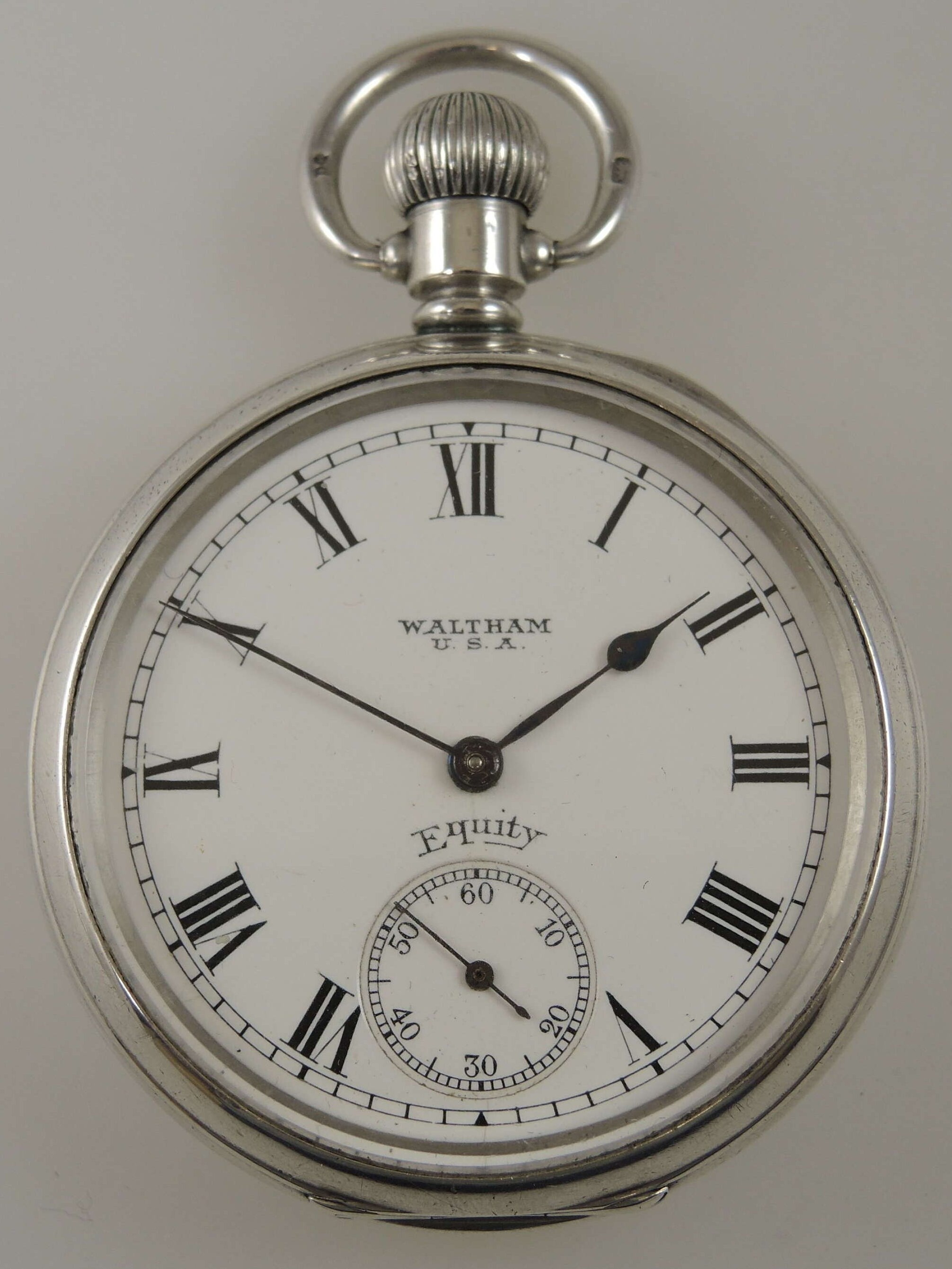 A Good Example of an English Silver Waltham Pocket Watch