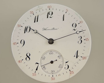 16 maat Hamilton 17 Jewel 974 zakhorloge uurwerk c1918