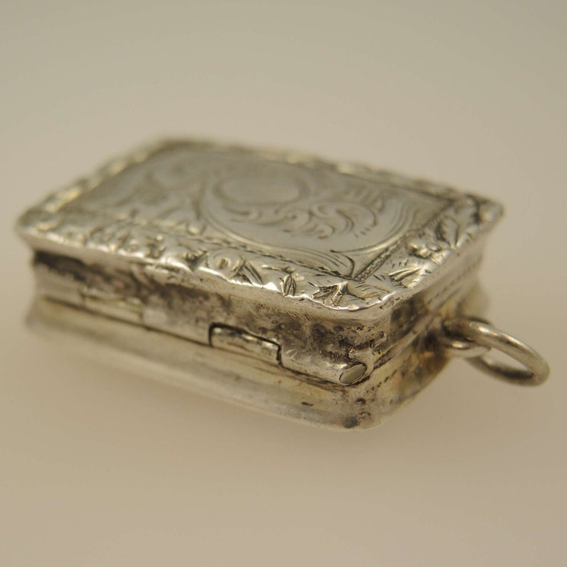 English silver Nathaniel Mills vinaigrette. Birmingham 1840 image 4