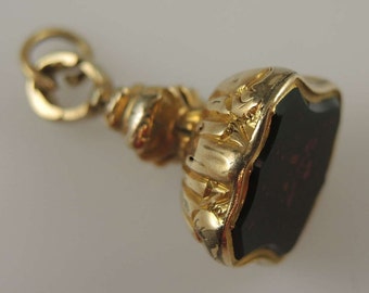 Georgian gold cased stone set seal fob c1820