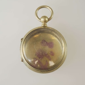Gilt metal pocket watch case Suitable for pendant or locket also c1850