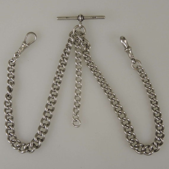 Silver pocket watch chains hotsell