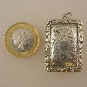 English silver Nathaniel Mills vinaigrette. Birmingham 1840 image 10