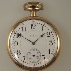 16 size 17 Jewel Elgin BW Raymond railroad grade pocket watch c1911