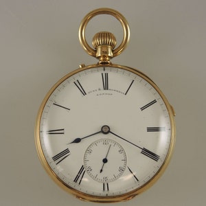 18K gold quarter repeater pocket watch by Hunt & Roskell c1875