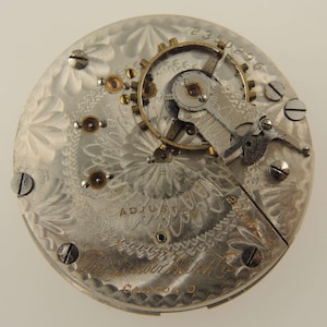 18 size 21 Jewel Hampden Dueber Watch Co pocket watch movement c1907