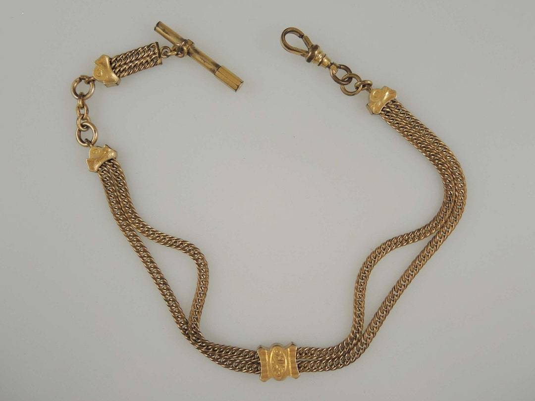 Victorian Gold Plated PEAKY BLINDERS Style Pocket Watch Chain C1890 Etsy