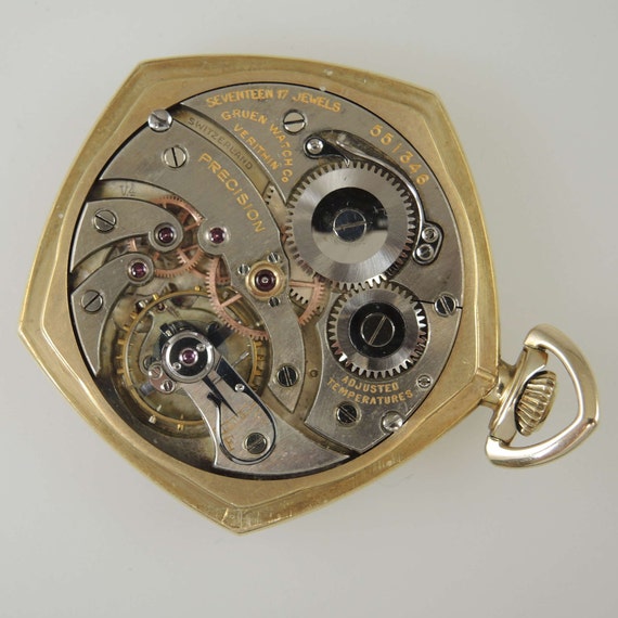 Gruen precision 17 jewels pocket watch outlet