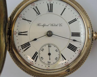 18 Size 21 Jewel Rockford RG Railroad Grade Hunter Pocket Watch 18 Size 21 Jewel Rockford RG Railroad Grade Hunter Pocket Watch