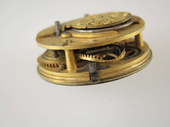English verge fusee movement by Canton, London c1… - image 2