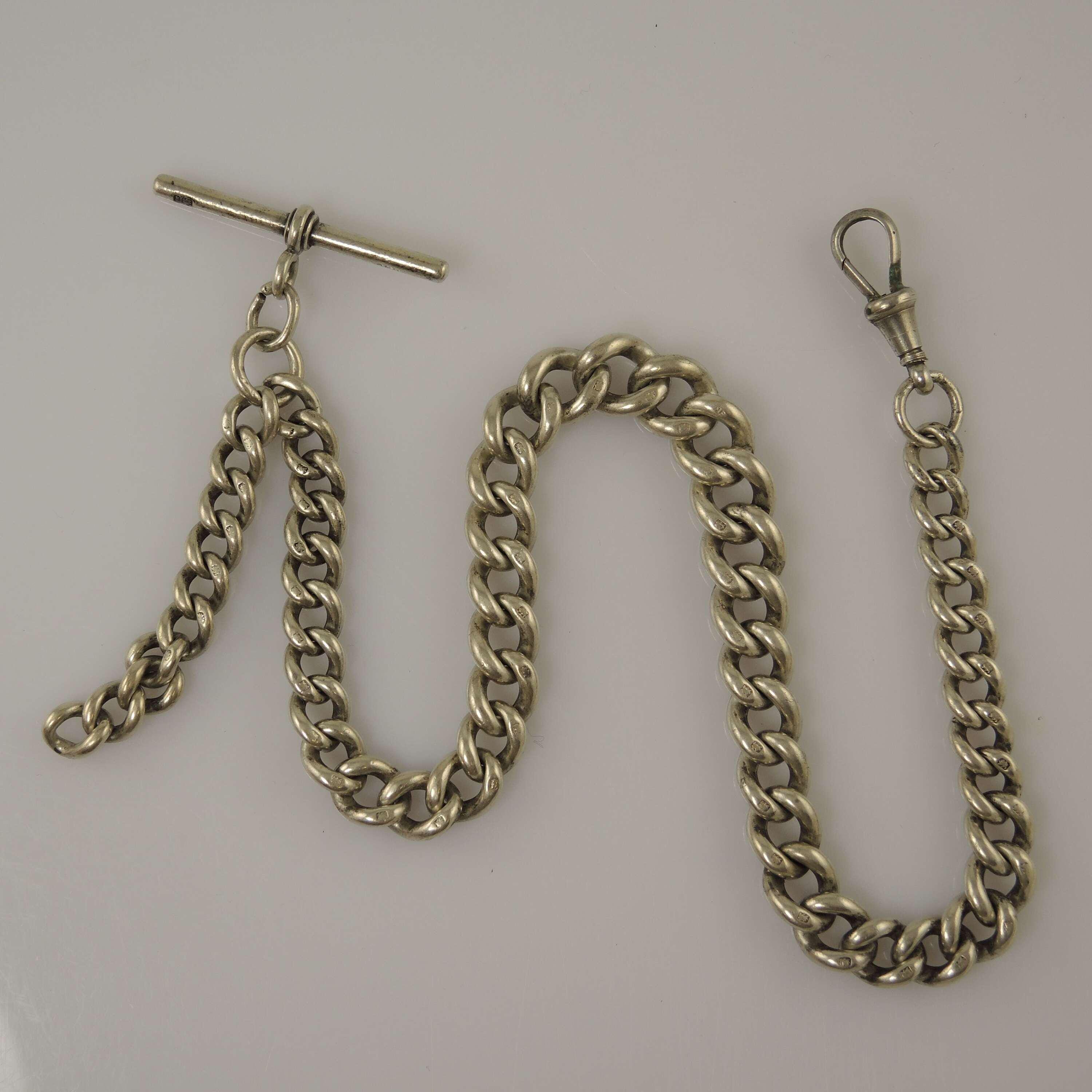 重厚な英国製シルバービクトリア朝懐中時計チェーン。1893年頃 - Etsy 日本